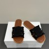 CELINE MARINA FRINGED MULE IN DENIM
