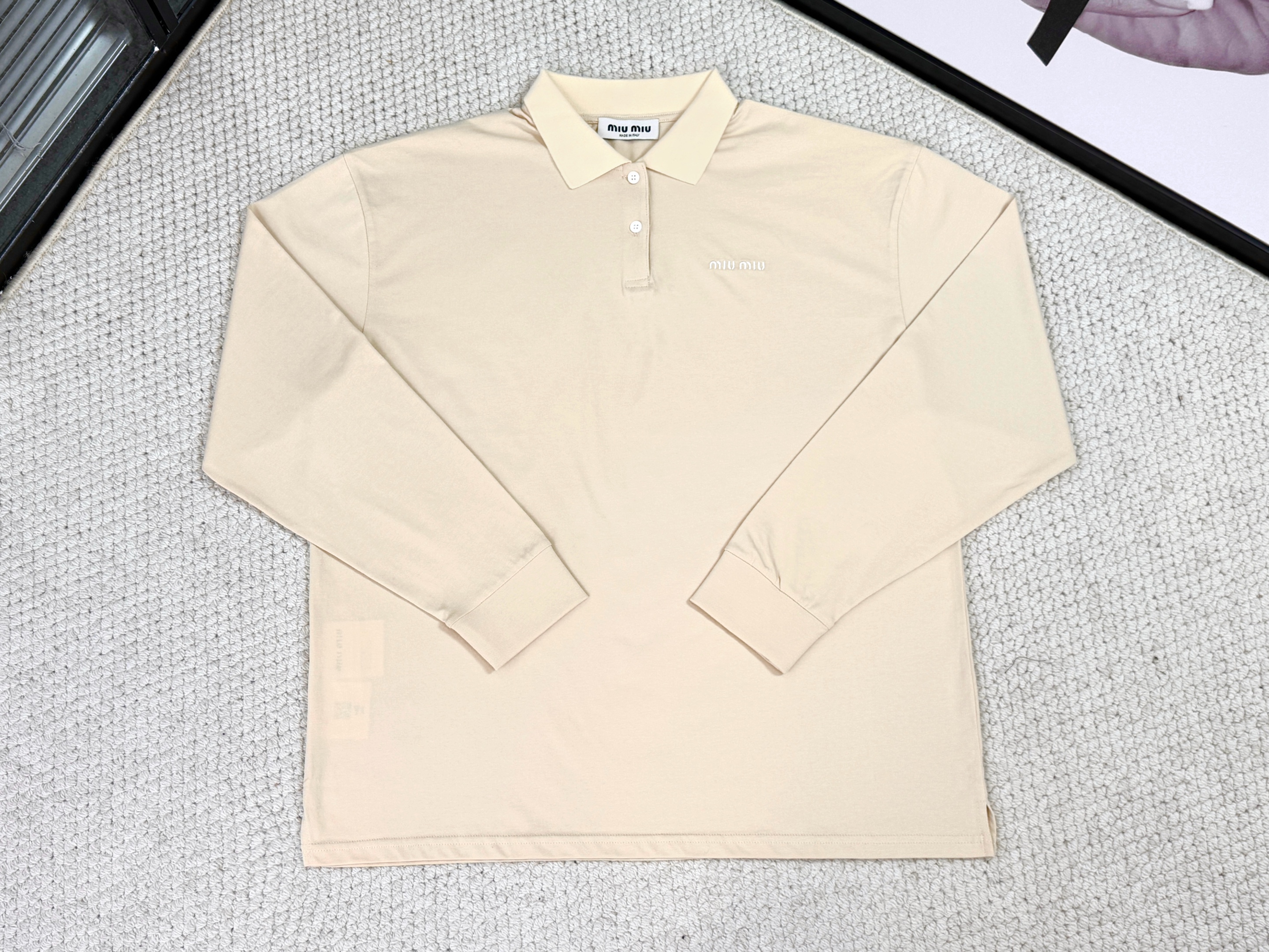 Miu Miu 카라 긴팔 티셔츠