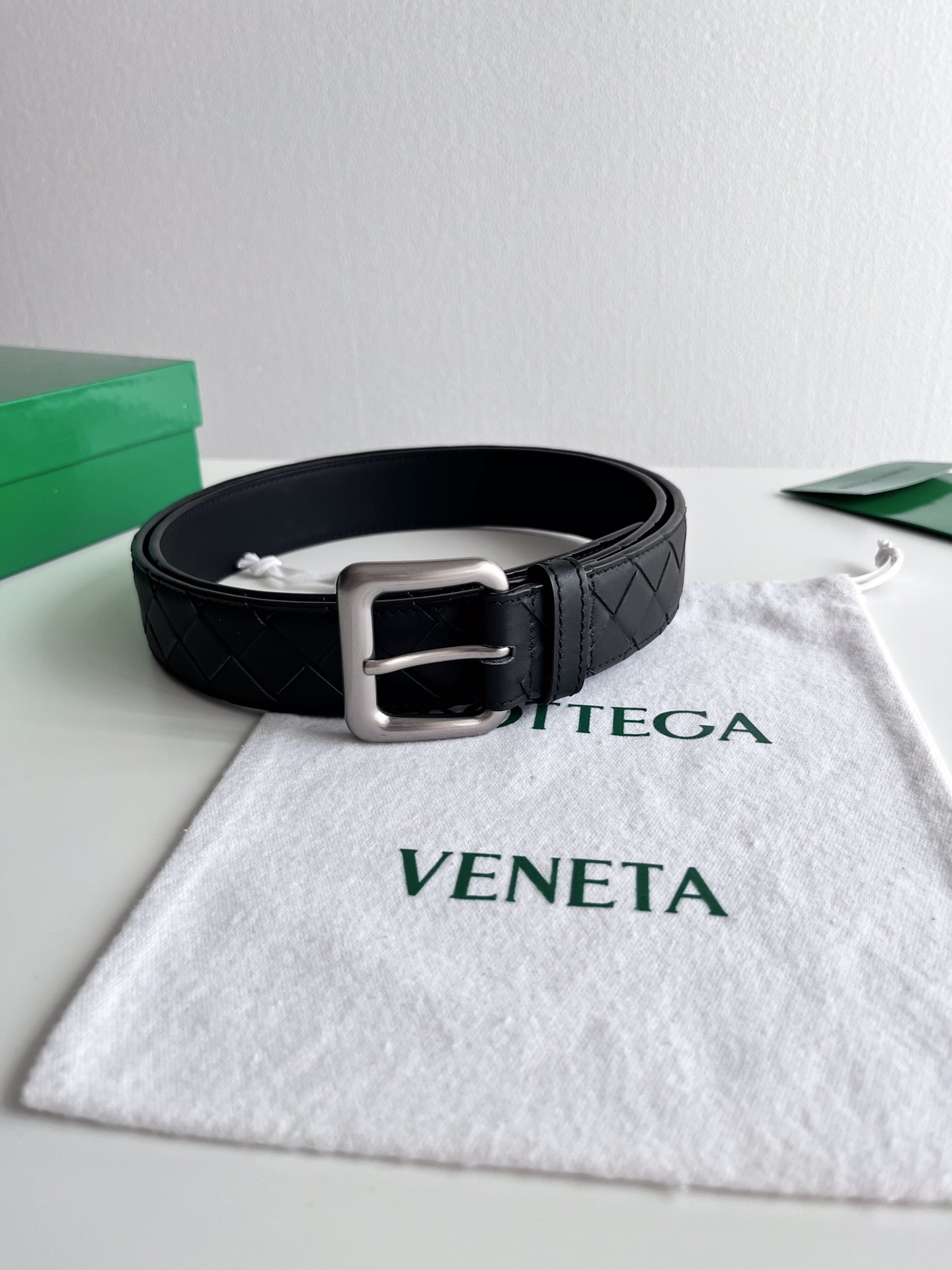 보테가 베네타 인트레치오 위빙 가죽 벨트35mm