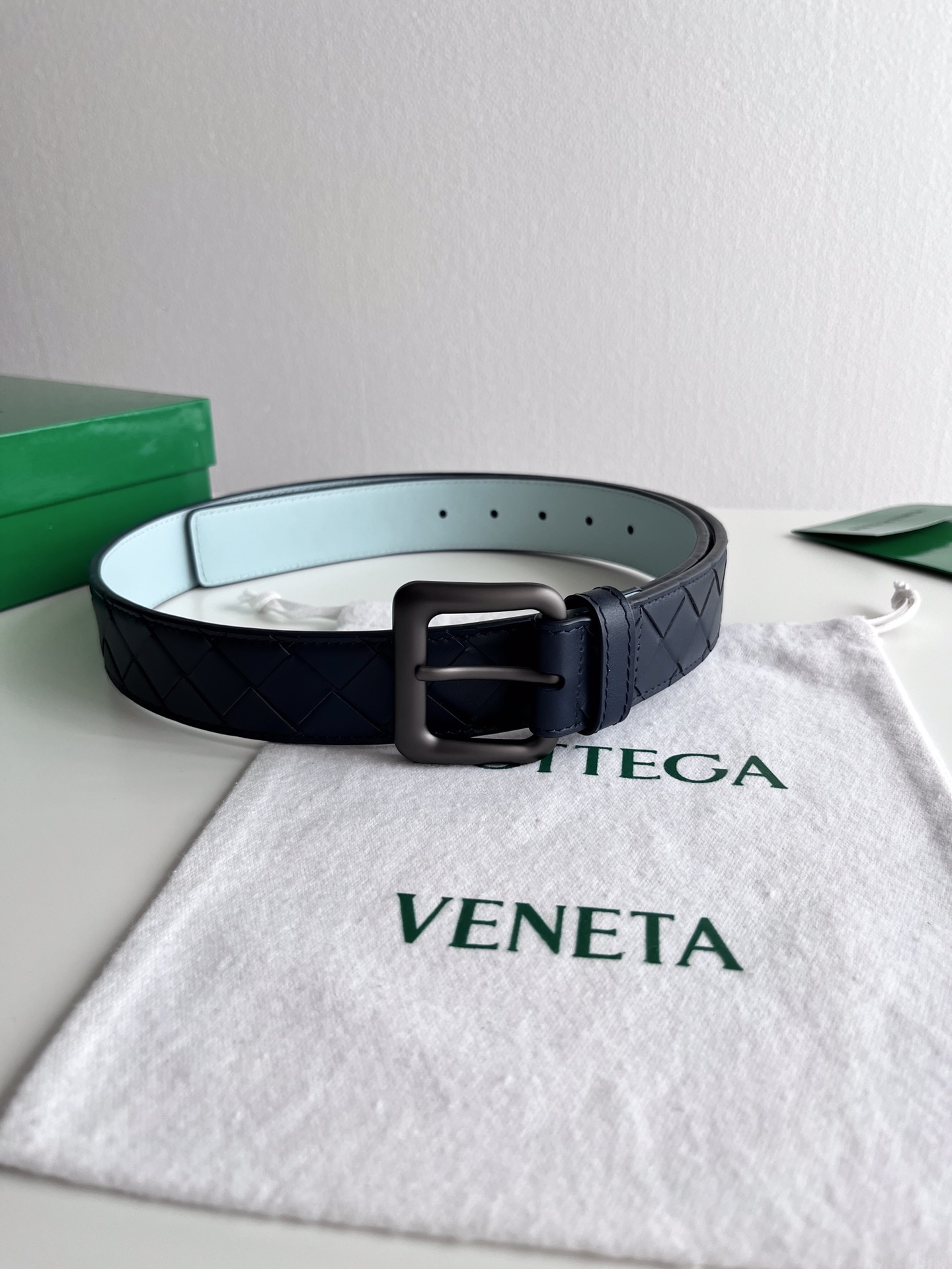 보테가 베네타 인트레치오 위빙 가죽 벨트35mm