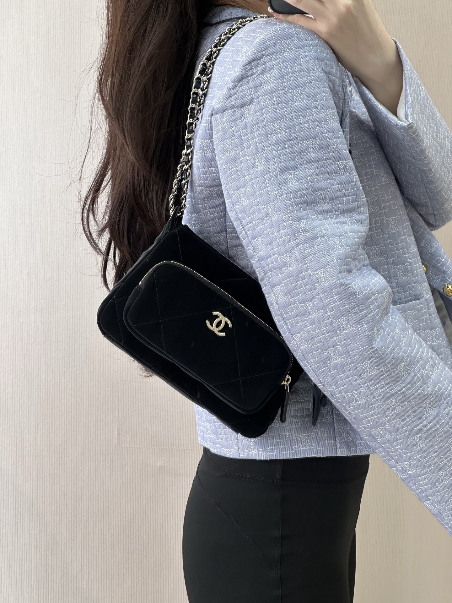  샤 ƆC ⅭＨΑＮＥⅬ ƆC 넬 체인 달린 미니백 AP4771 21-7.5-15cm