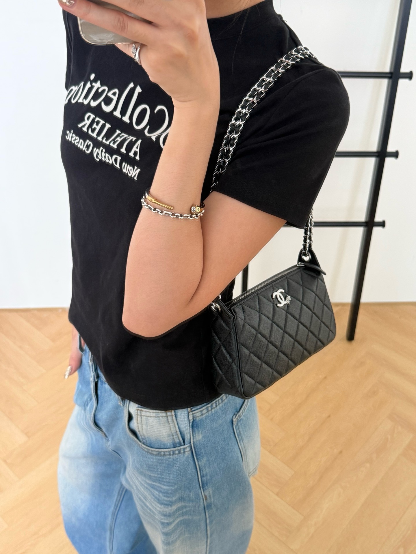  샤 ƆC ⅭＨΑＮＥⅬ ƆC 넬 25B HOBO AP4855 12*21*5.5cm