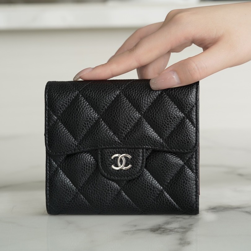  샤 ƆC ⅭＨΑＮＥⅬ ƆC 넬 클래식 반지갑 똑딱이 AP0231  11.5x10.5x3cm