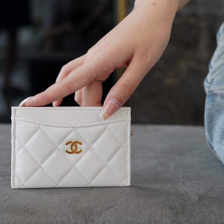  샤 ƆC ⅭＨΑＮＥⅬ ƆC 넬 클래식 카드 지갑 홀더 슬롯 AP0213