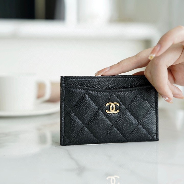  샤 ƆC ⅭＨΑＮＥⅬ ƆC 넬 클래식 카드 지갑 홀더 슬롯 AP0213