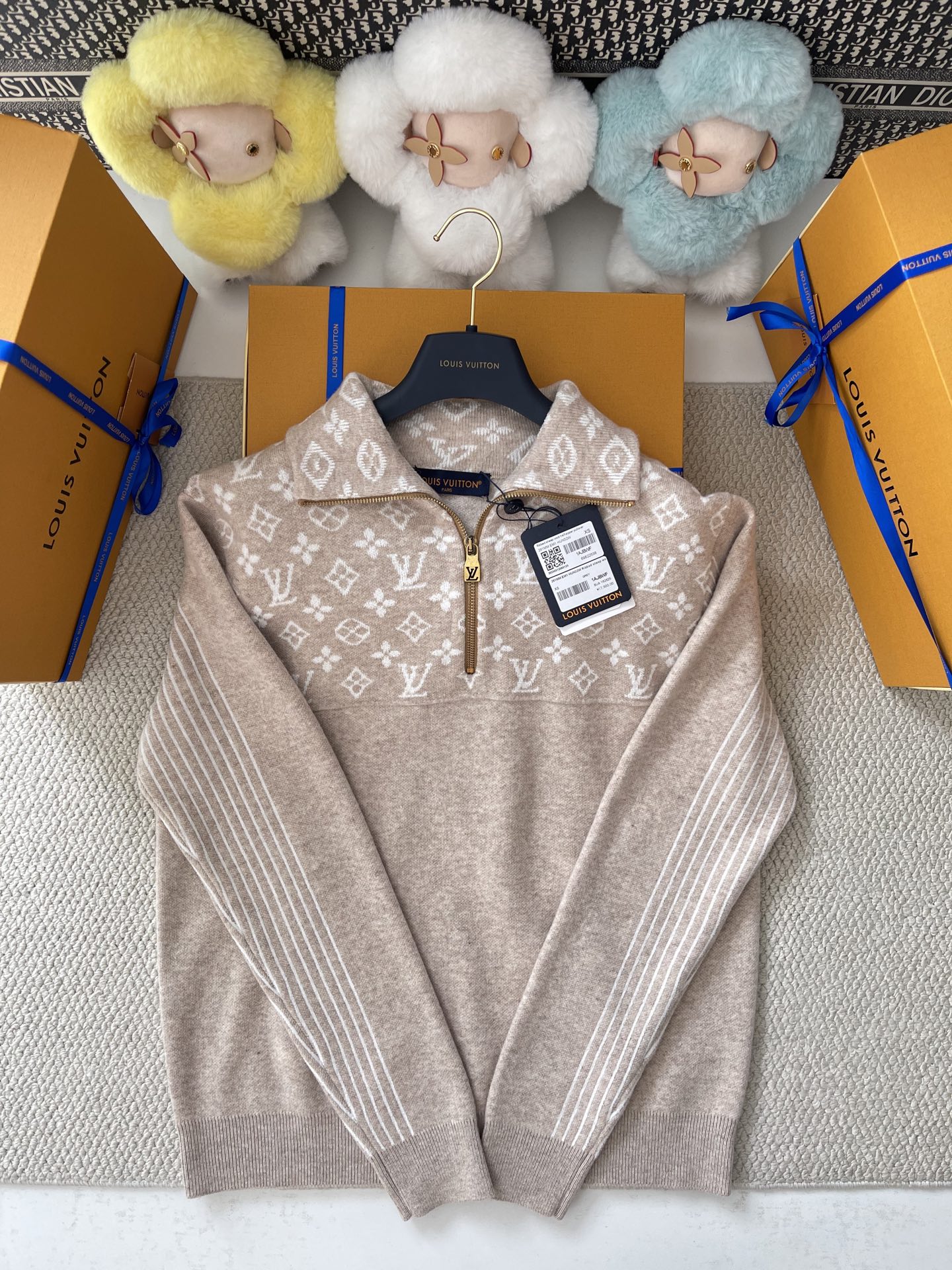 1AJBWH 리브드 울 하프 지퍼 풀오버