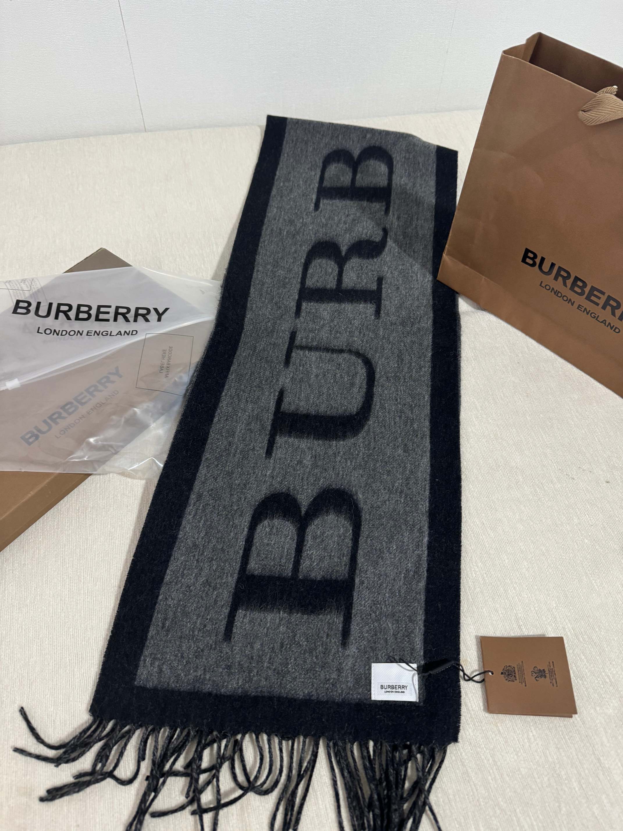 로고 울 스카프 30*180cm