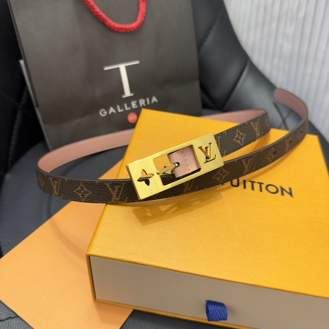 루이비통 LV Duo 듀오 18mm 리버서블 모노그램 캔버스 벨트