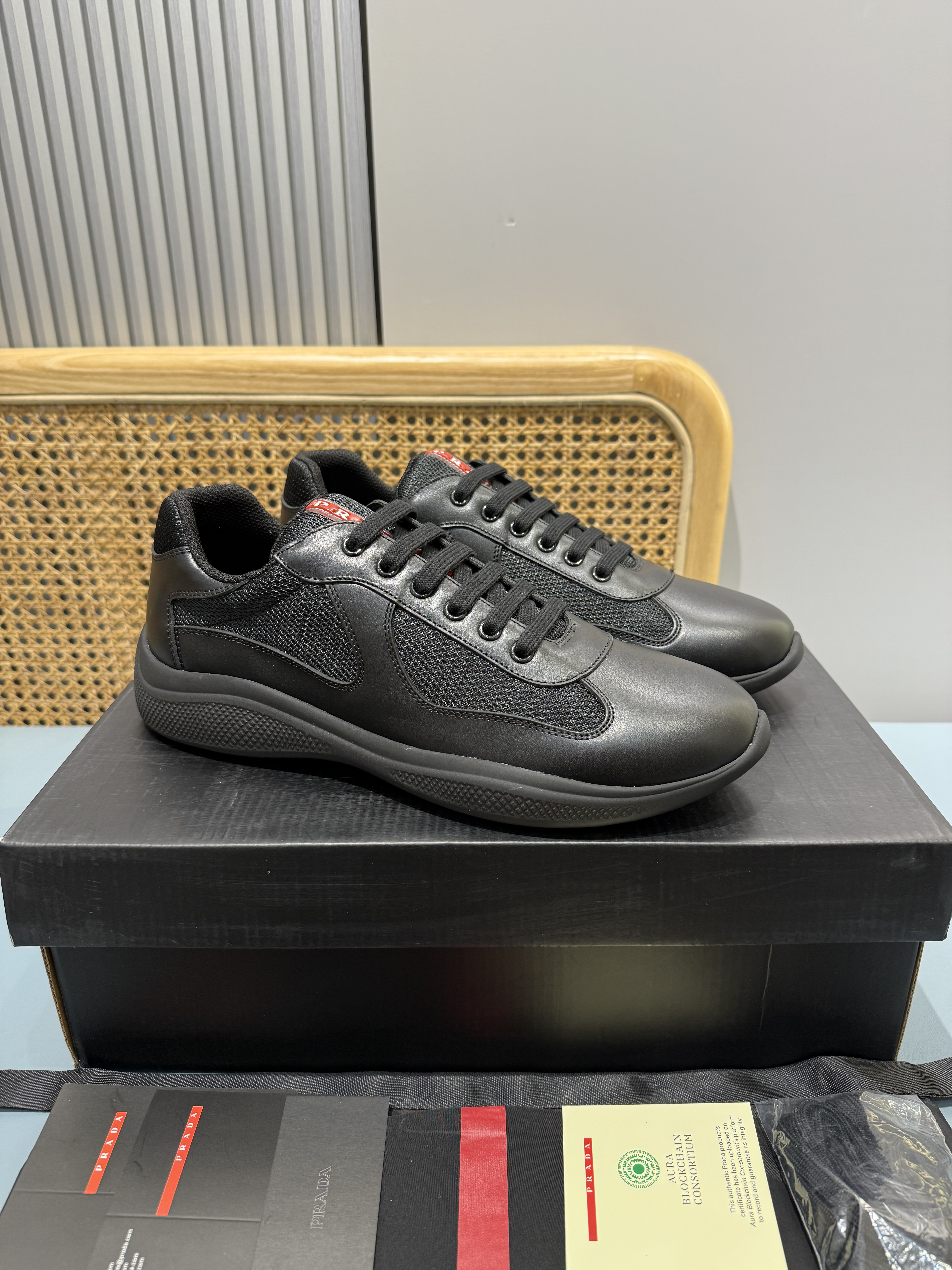 프라다 아메리카컵 남성 스니커즈 4E3400