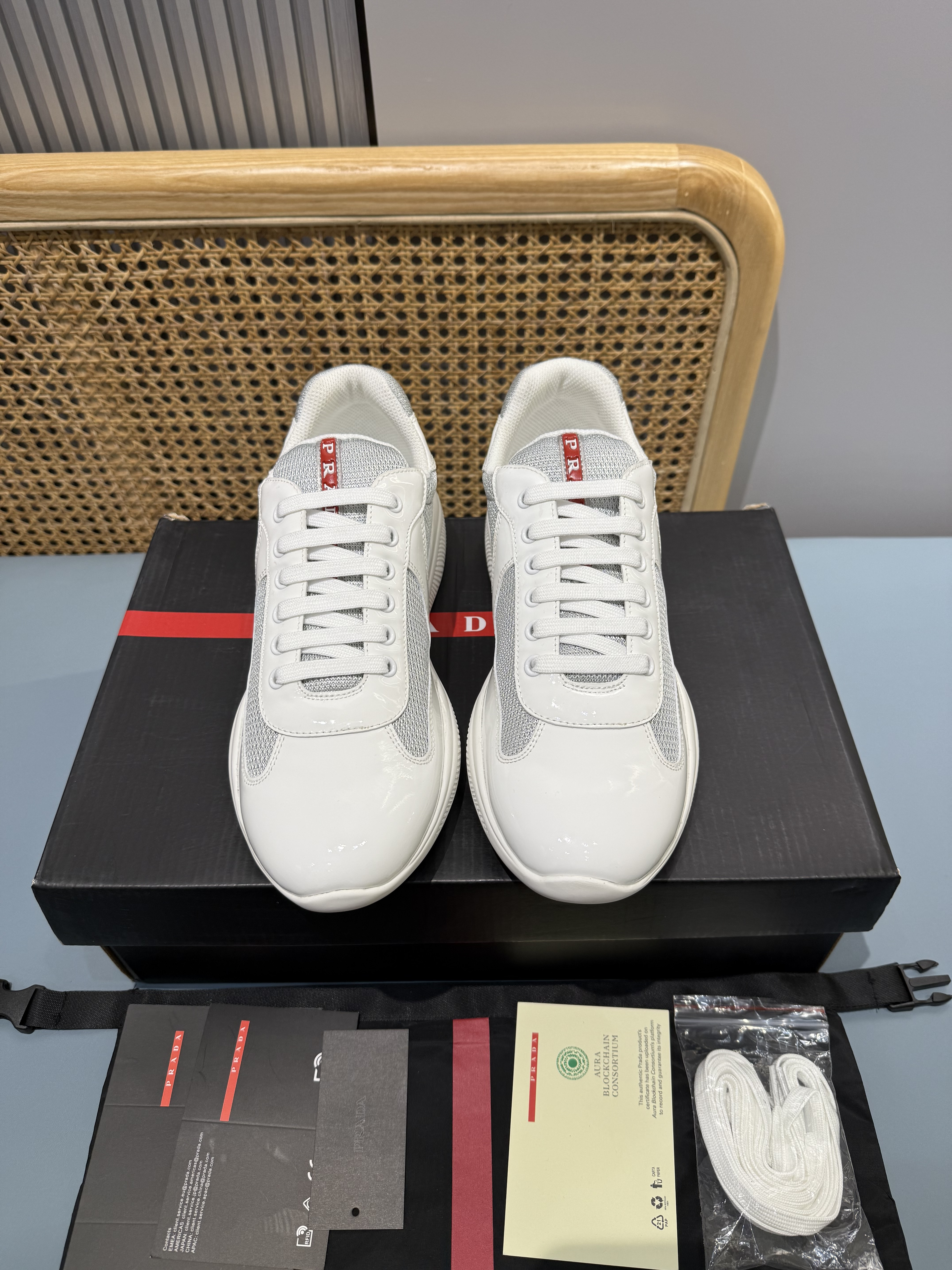 프라다 아메리카컵 남성 스니커즈 4E3400