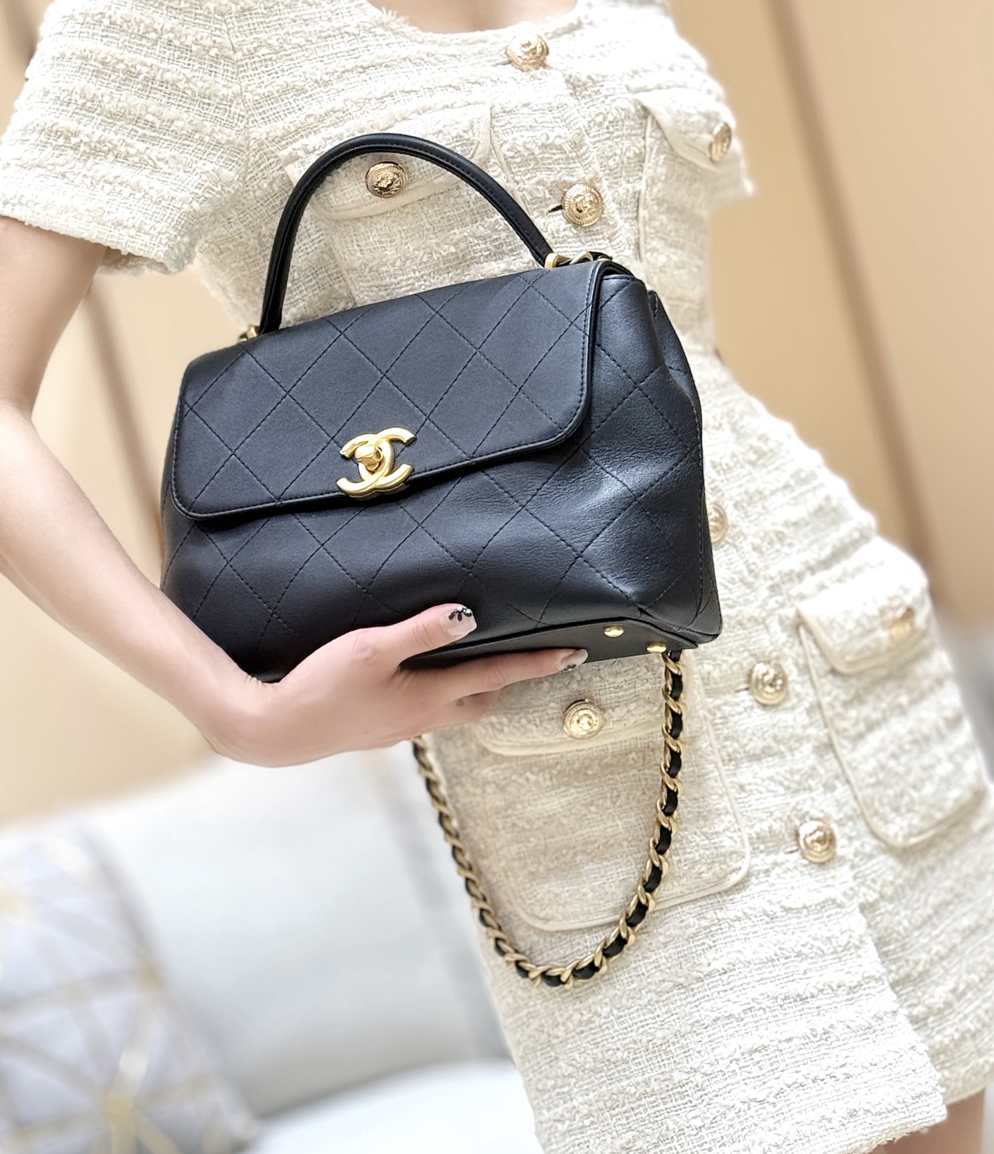 샤 ƆC 넬  플랩백 AS5467  20.5*28*9.5cm