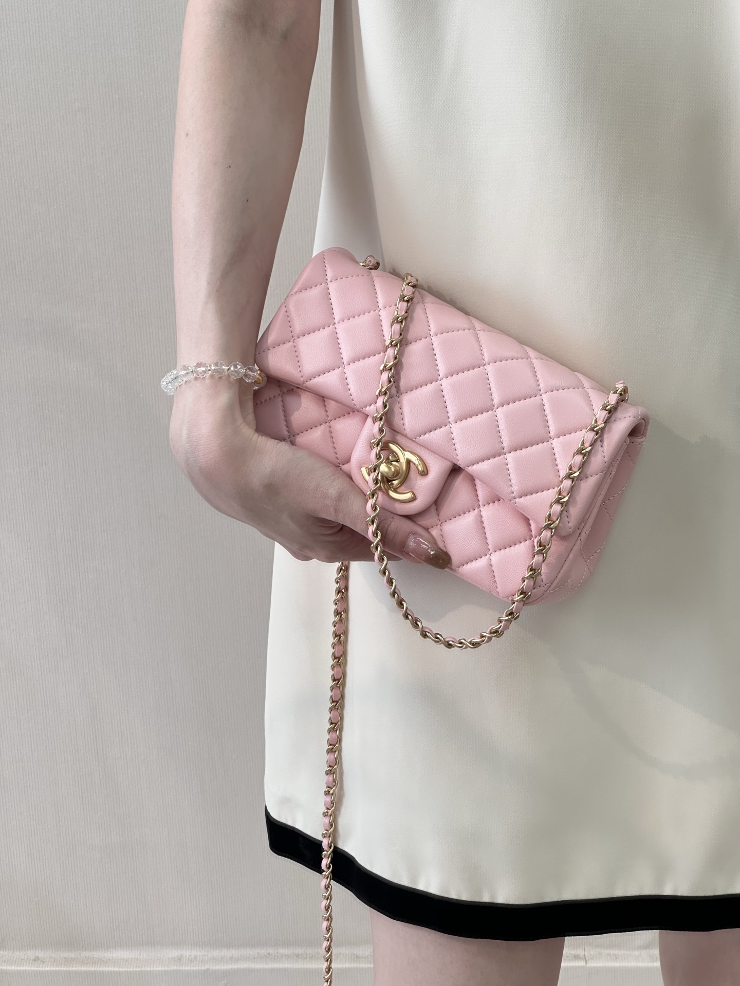 샤 ƆC 넬 미니 플랩 백 AS5759  20/12/6cm