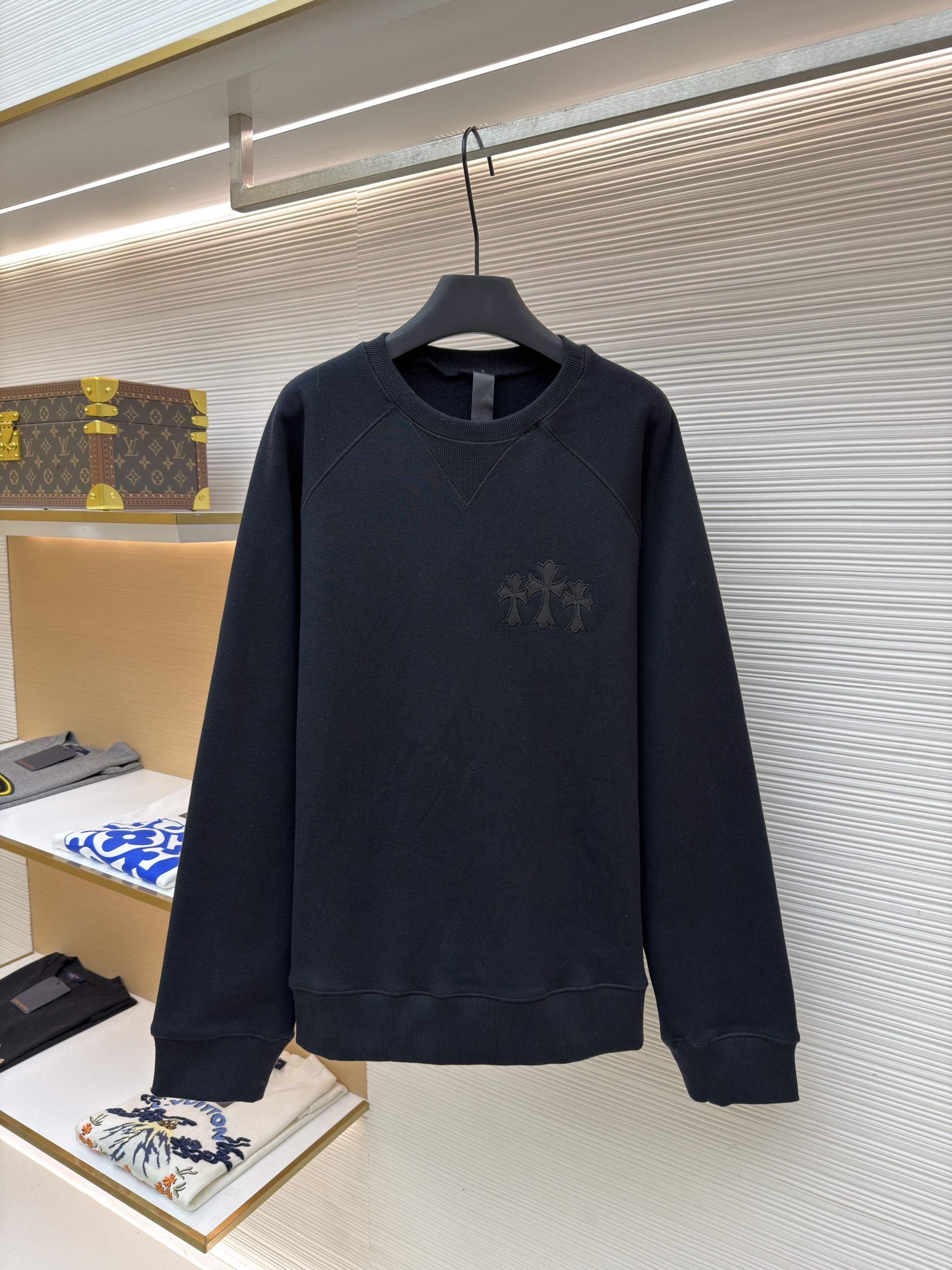 Chrome Hearts 크루넥 코튼 스웨트셔츠