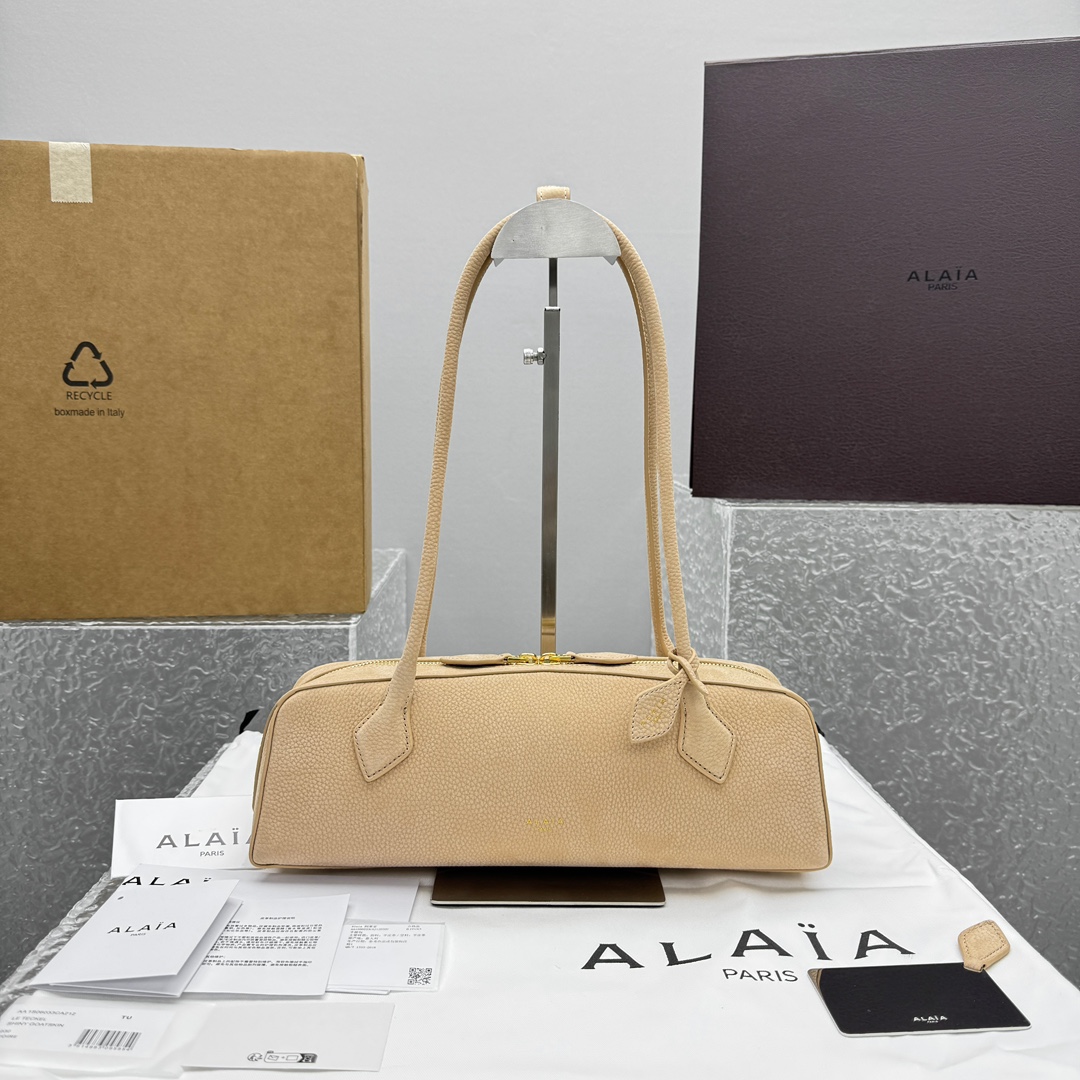 Alaia 알라이아Le Teckel 레더 숄더 백 33x10x11cm