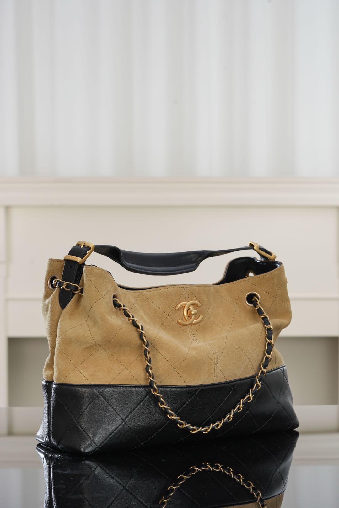  샤 ƆC ⅭＨΑＮＥⅬ ƆC 넬 스몰 쇼핑백 AS5634 24*36*14cm