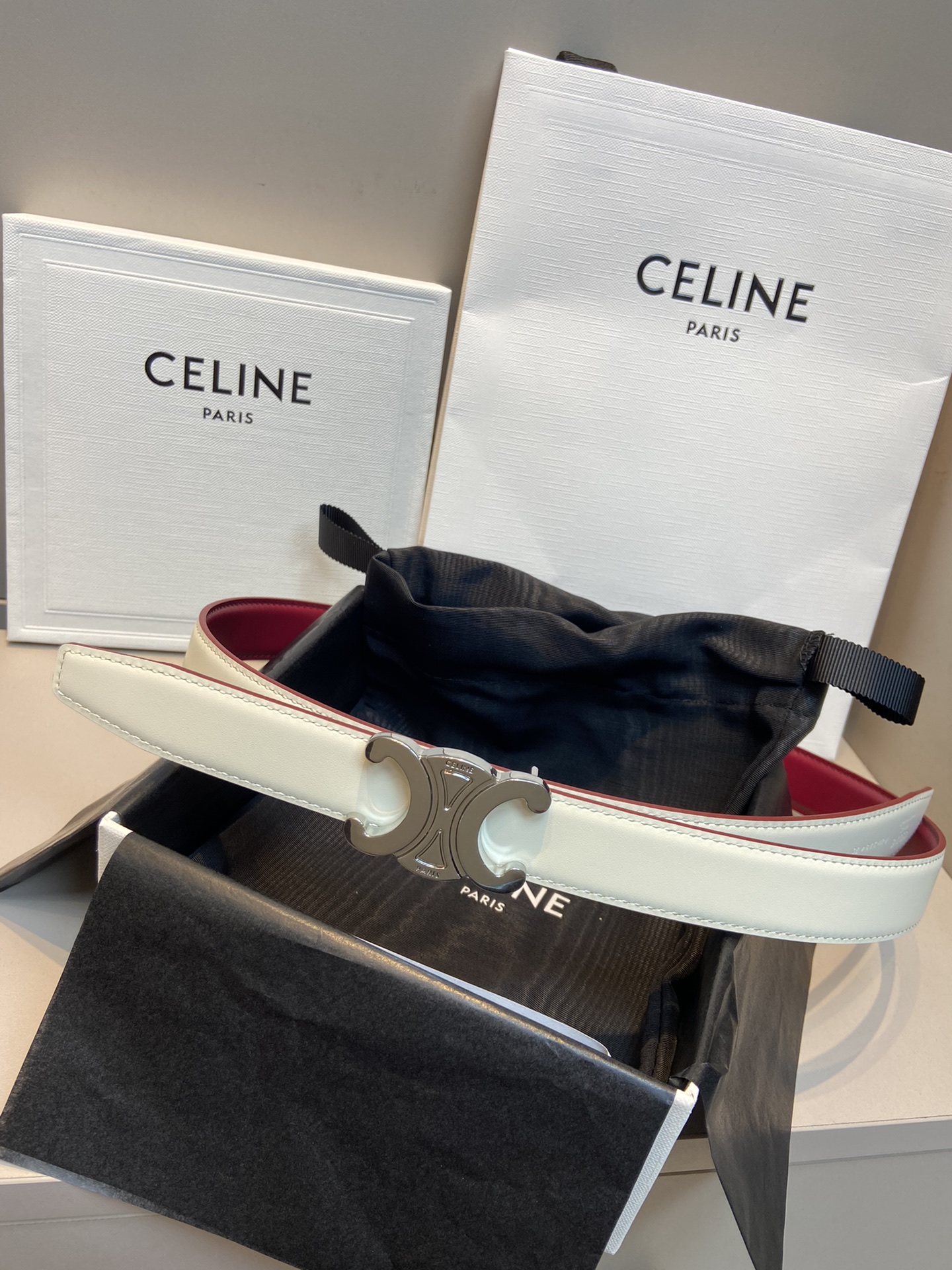 셀린느 여성용 벨트 크기: 2.5cm