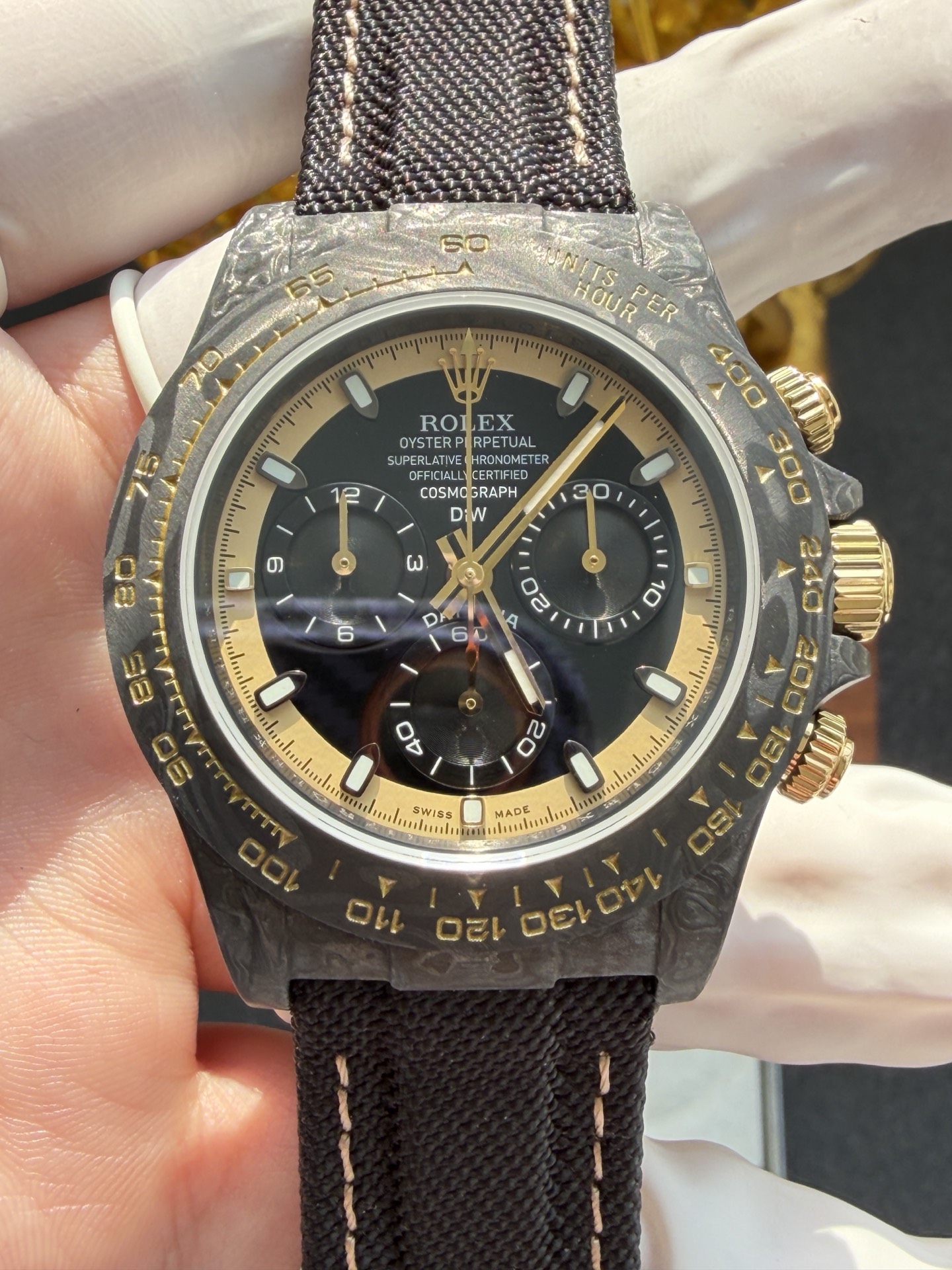 N6 l 4130 l 40mm l 롤렉스 DIW 개조 카본 파이버 데이토나