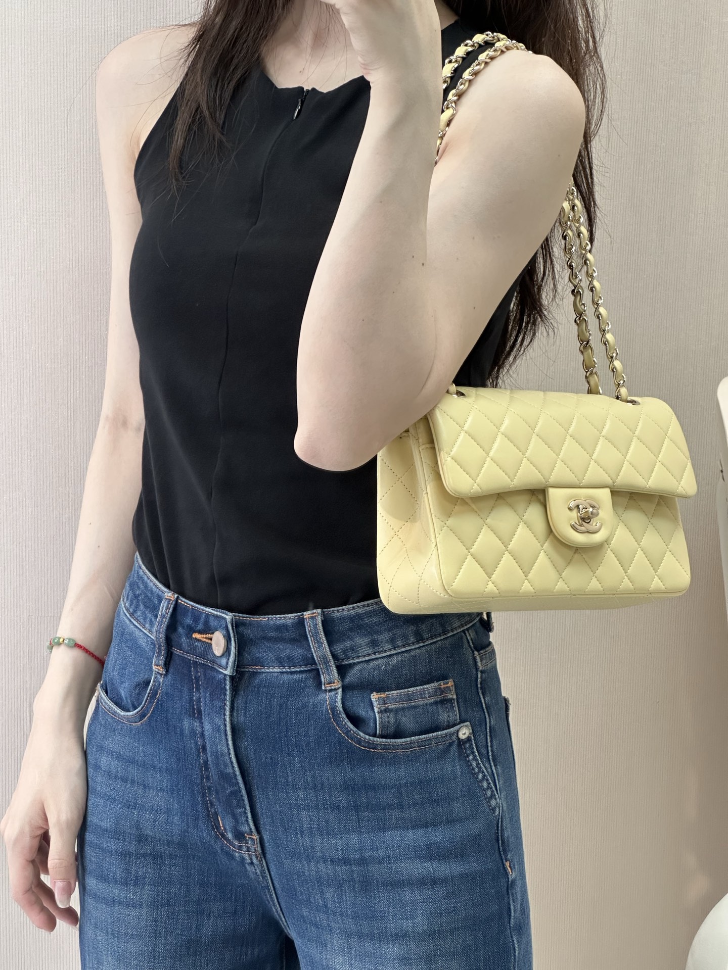  샤 ƆC ⅭＨΑＮＥⅬ ƆC 넬 클래식 캐비어 플랩백 미디움 25cm 112