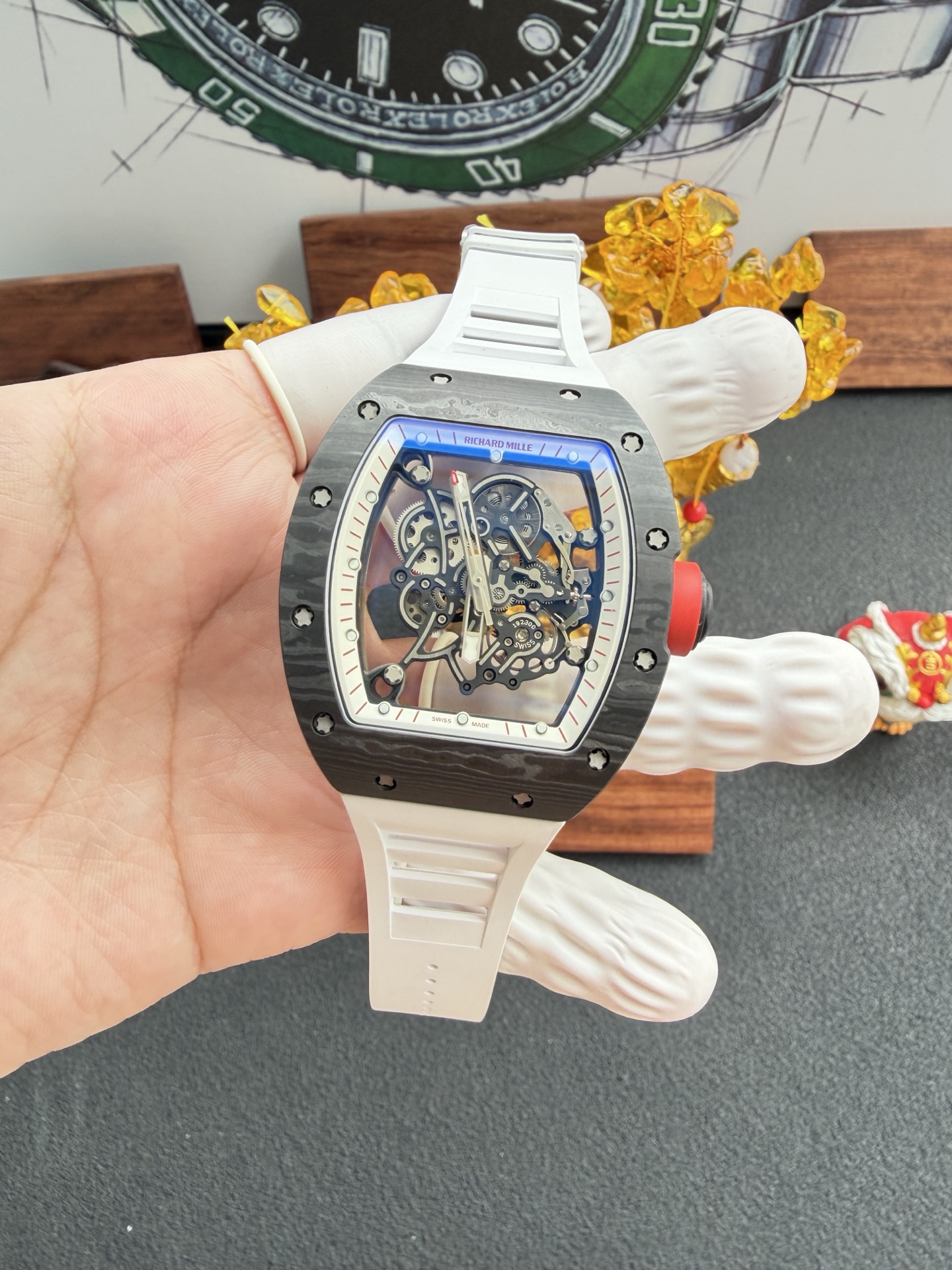 Vaucher  무브먼트 l 리차드밀 RM 055 | TZP /NTPT 탄소섬유 케이스