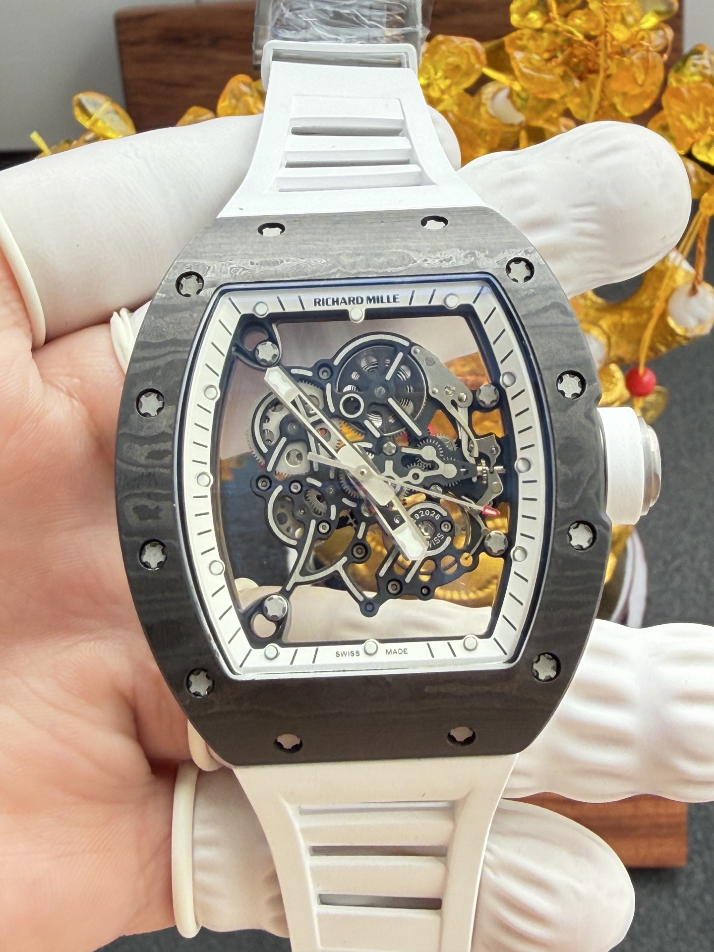 Vaucher  무브먼트 l 리차드밀 RM 055 | TZP /NTPT 탄소섬유 케이스