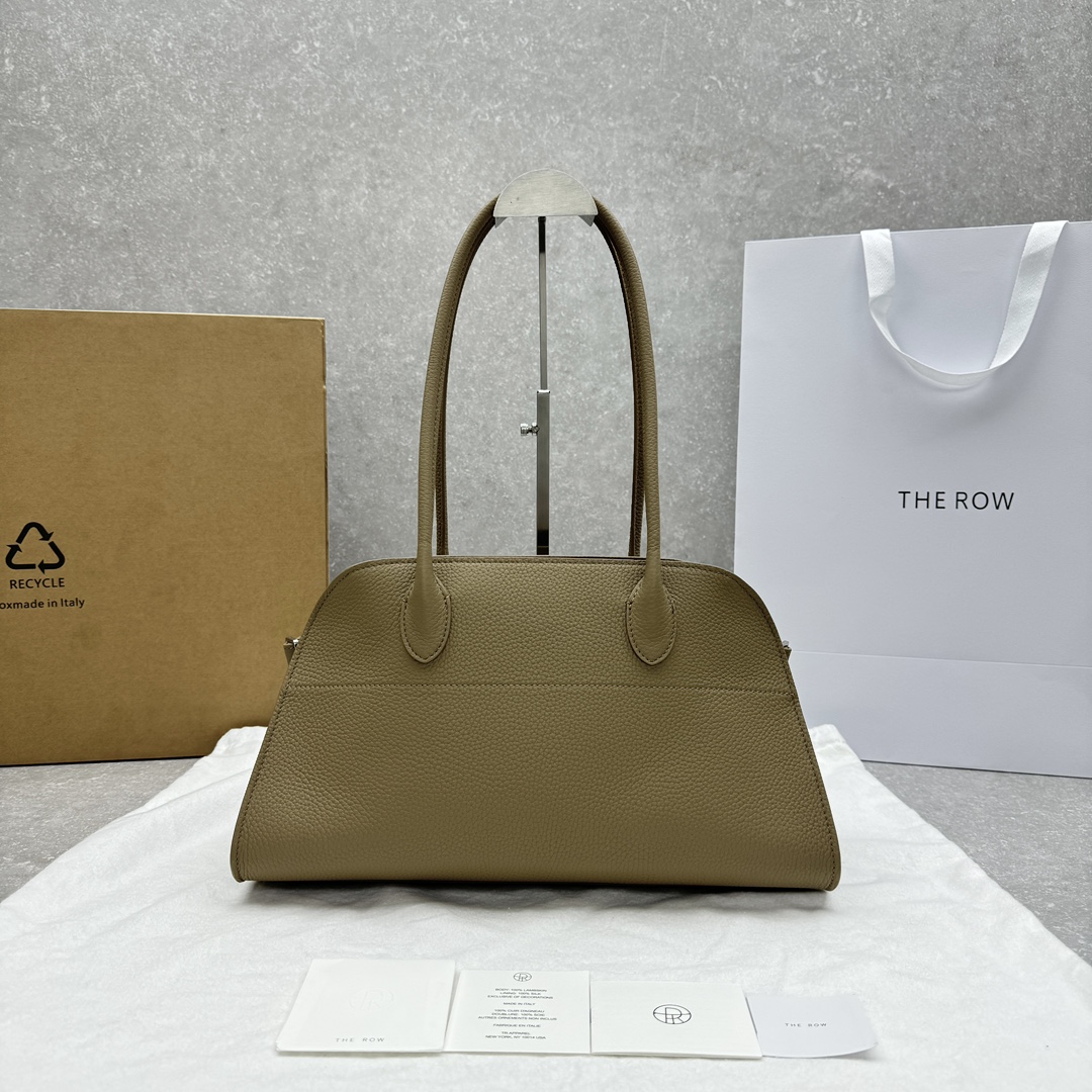 THE  ROW Margaux EW Shoulder 12  가죽 백  38x18x23cm