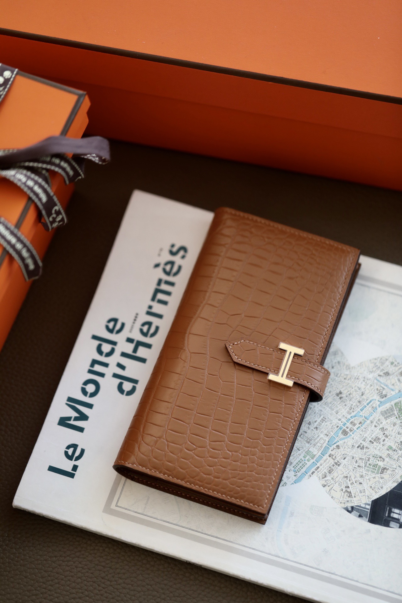 에르메스 크로커 와니 베안장지갑  17.5 *9*0.5cm