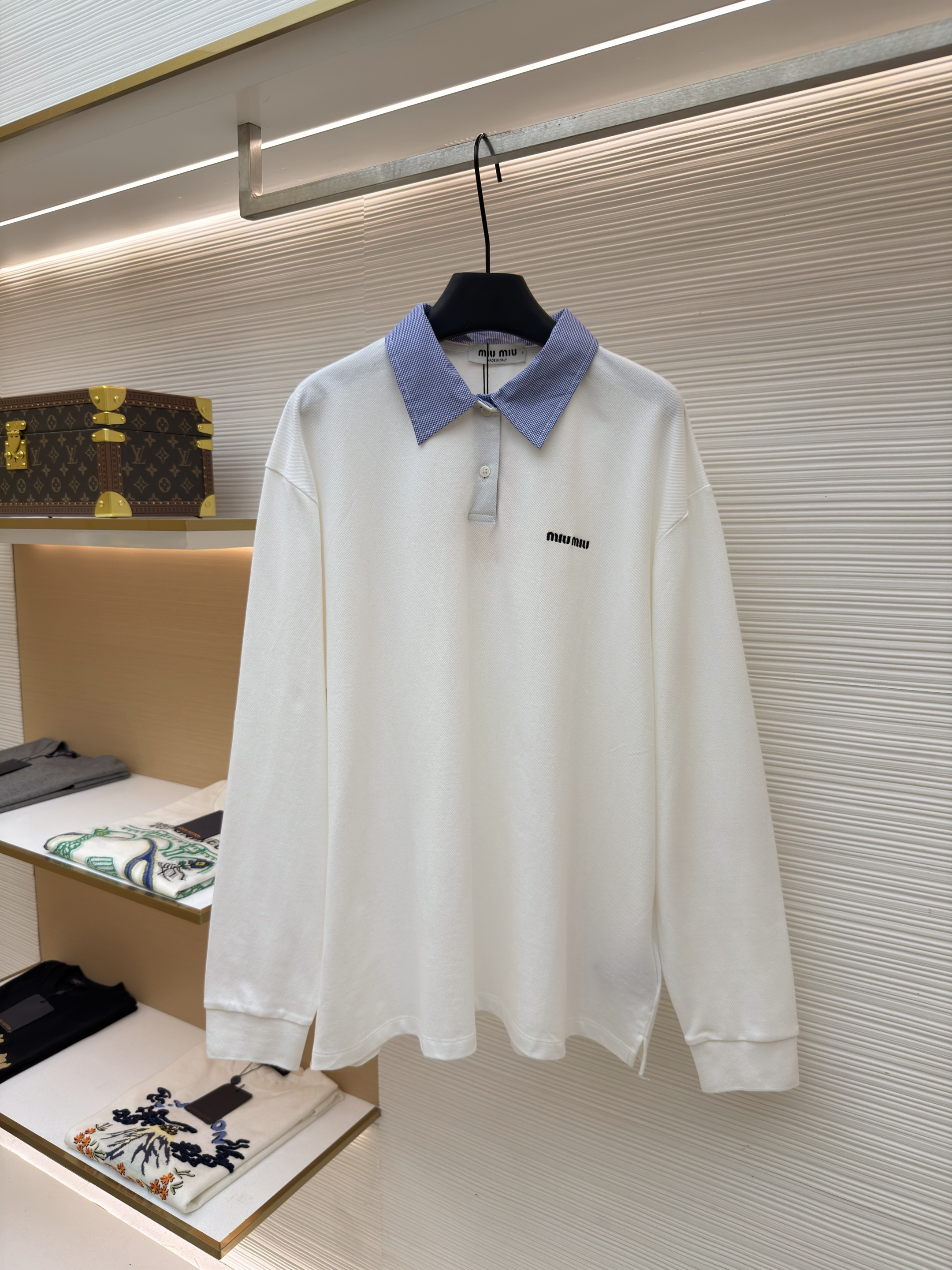 Miu Miu Cotton Pique Polo Shirt