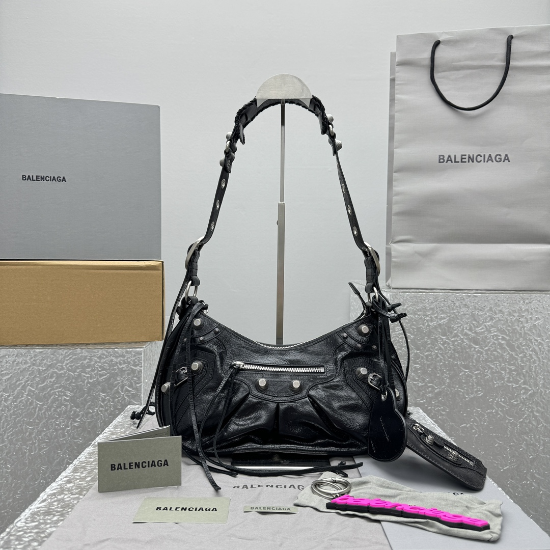 Balenciaga Le Cagole  leather shoulder bag  33x16x8.4cm