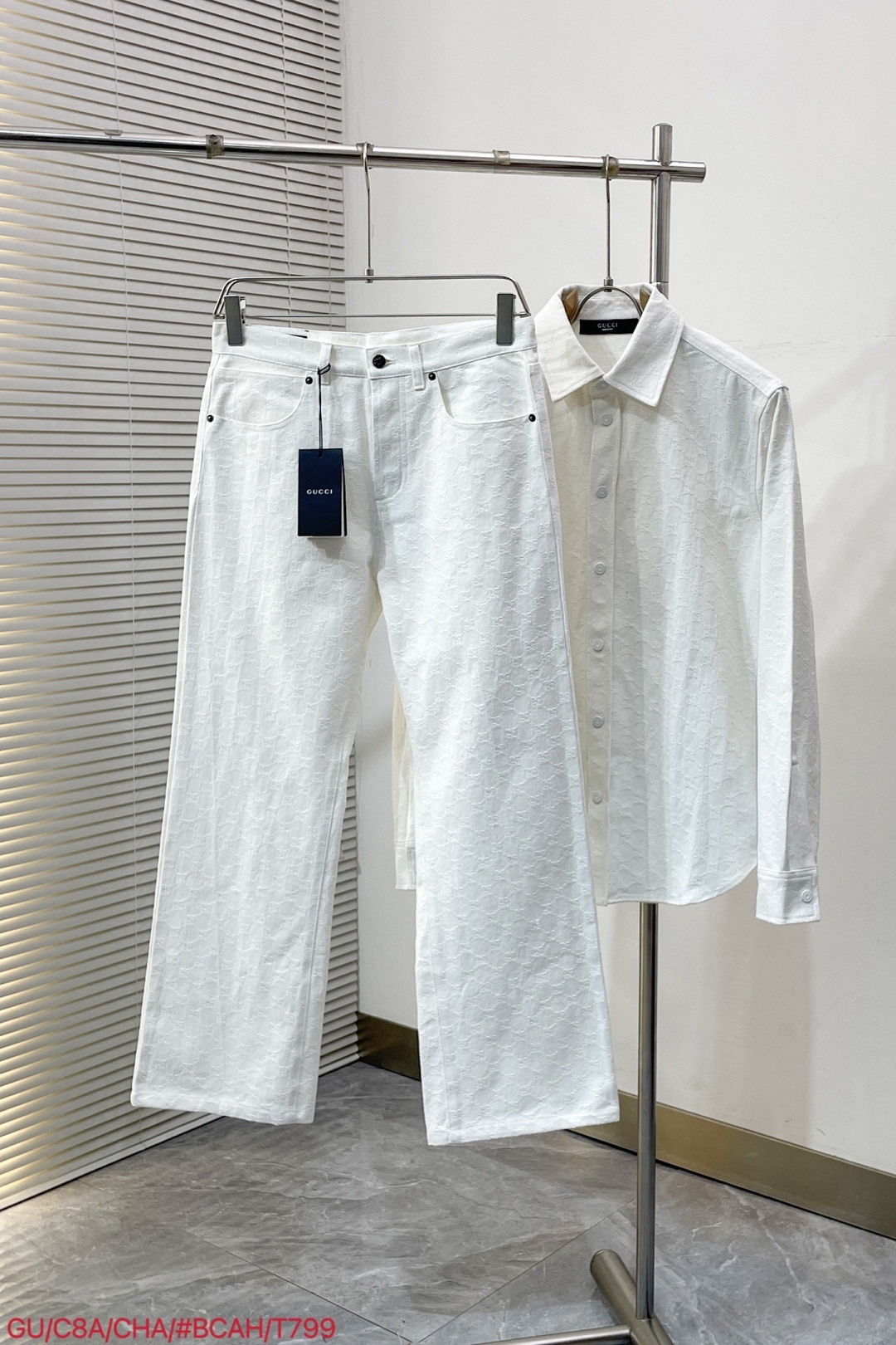 구찌 자카드  바지