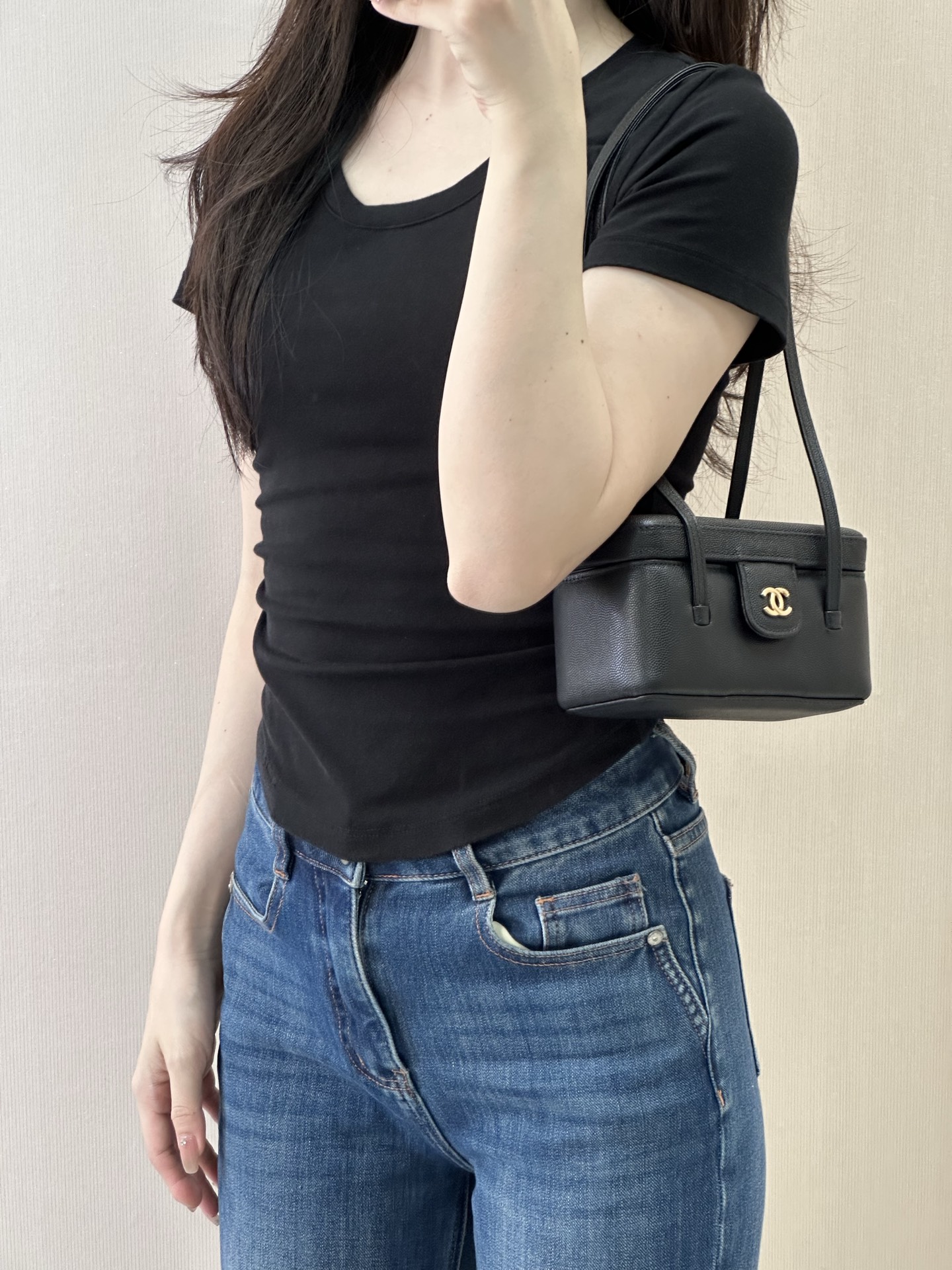 샤 ƆC ⅭＨΑＮＥⅬ ƆC 넬 프레피코코  제니백 26백 5067 9.5-17-8cm