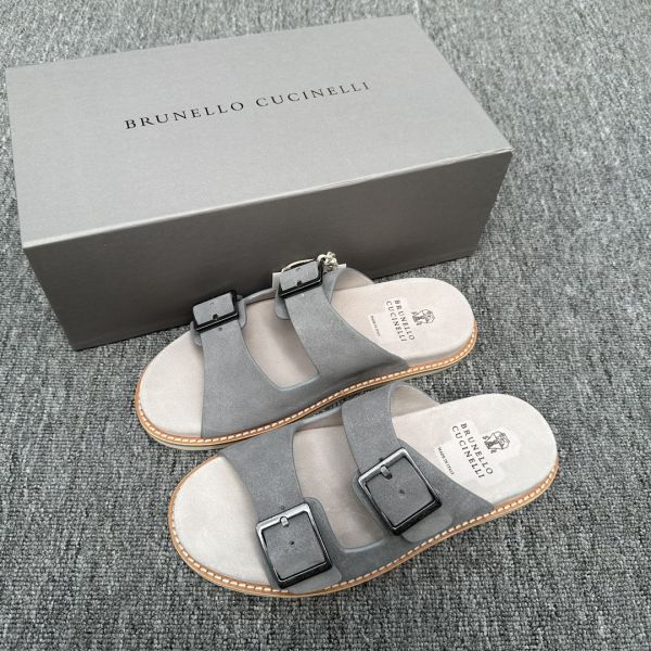 Brunello Cucinelli 남자 캐주얼 남성 슬리퍼